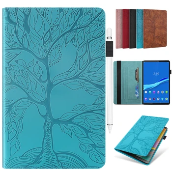 

Case For Lenovo Tab M10 FHD Plus 10.3 inch TB-X606F TB-X606X Embossing Tree Leather Cover For Lenovo Tab M10 Plus Cover Cases