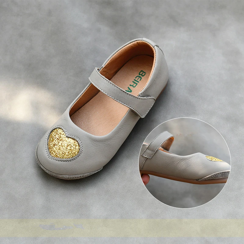 Full-grain Leather Girls Casual Shoes Kickproof Design Princess Baby Shoes Genuine Leather Children Sandals Kids Shoes 4