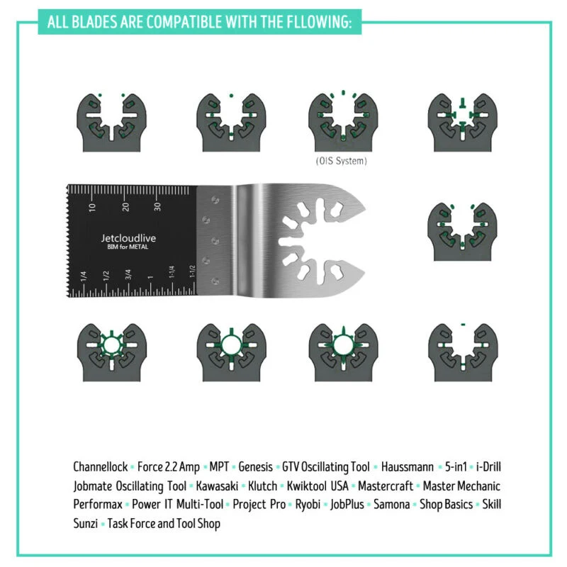 

10* Bimetallic Swing Saw Discs Bi-metal Oscillating Multi Tool Cutter Metal Set