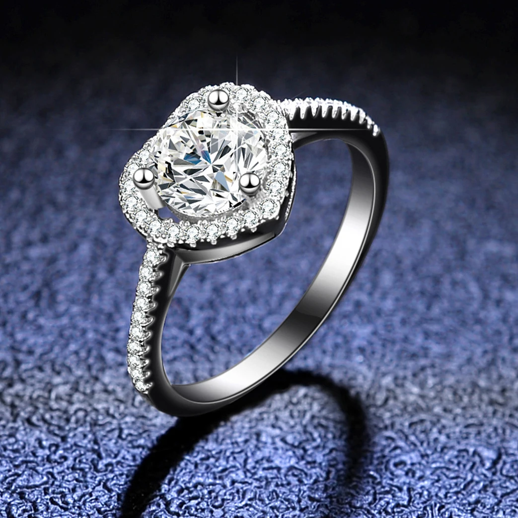 Sophia 1.15 Ct heart shaped diamond ring | naturesparkle