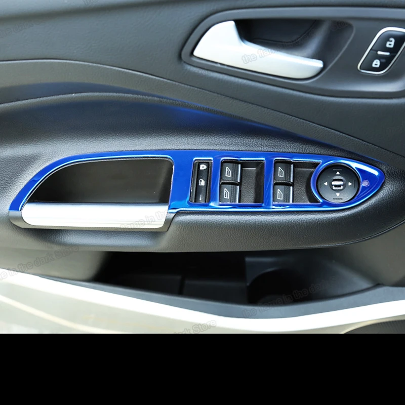 Lsrtw2017 Car Window Control Panel Door Handle Trims for Ford Kuga Escape 2013-2019 Interior Accessories Auto Styling | Автомобили и