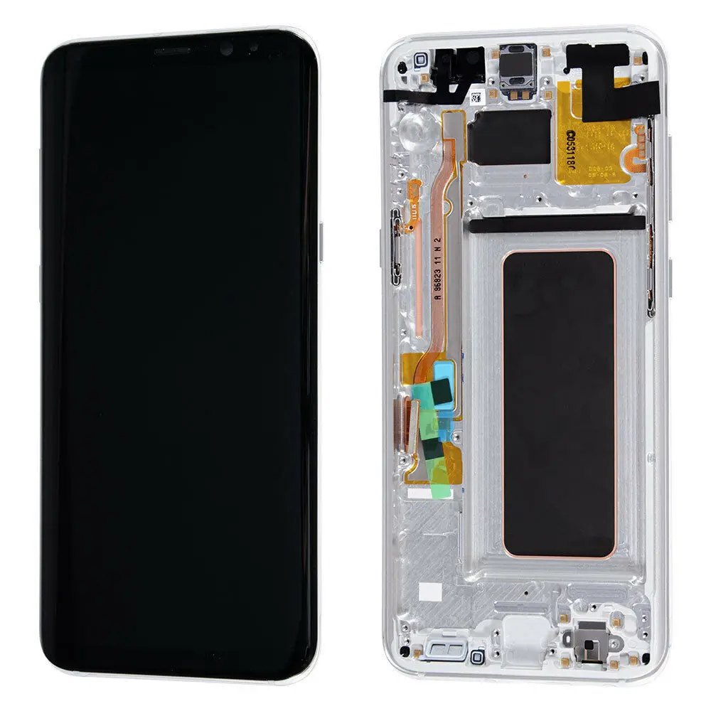 Original AMOLED with frame for Samsung Galaxy S8+ PLUS G955A G955U G955F G955V LCD display touch screen assembly with dots