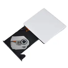 Тонкий внешний USB 3,0 DVD RW CD Писатель Привод горелки ридер плеер Оптические приводы для ноутбука ПК компьютер белый