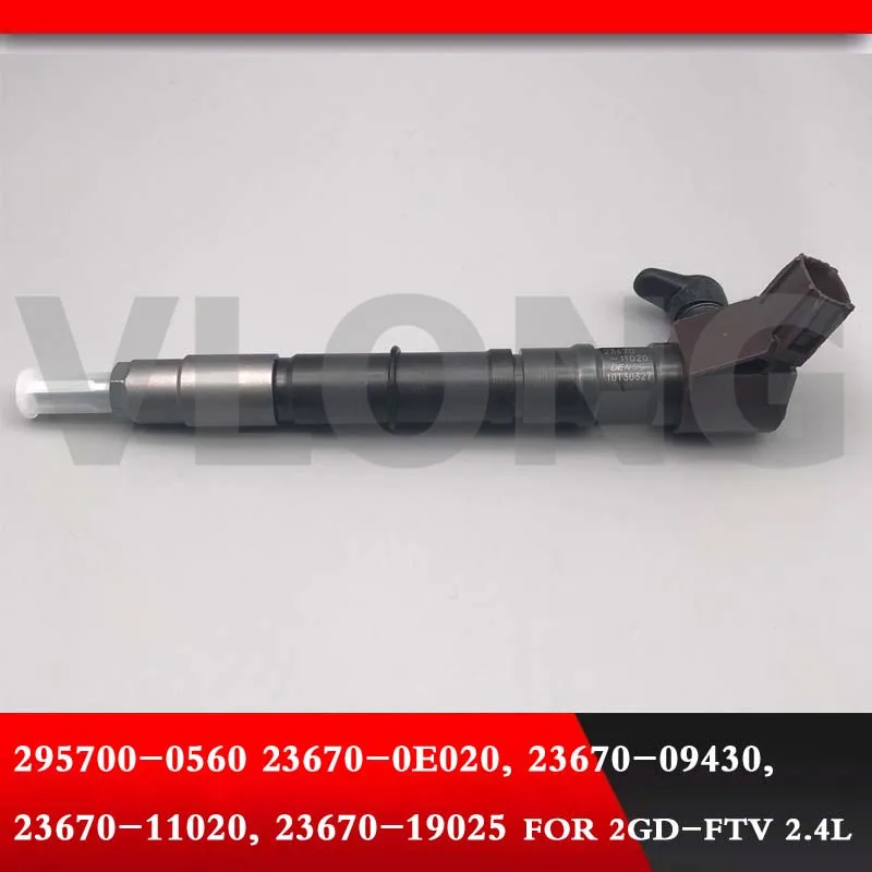 Дизельное топливо инжектор 295700-0560 для 2GD-FTV 2.4L 23670-0E020, 23670-09430, 23670-11020, 23670-19025