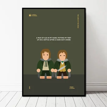 

The Lord of The Rings Minimal Movie Poster Canvas Art Print Wall Pictures for Living Room No Frame