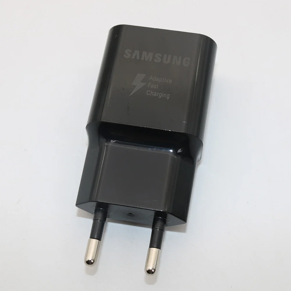 Оригинальное Адаптивное быстрое зарядное устройство samsung 9V2A с европейской вилкой USB быстрый адаптер 1 м кабель типа C для Galaxy S8 S9 Plus Note 8 9 A3 A5 A7 - Тип штекера: Only EU black