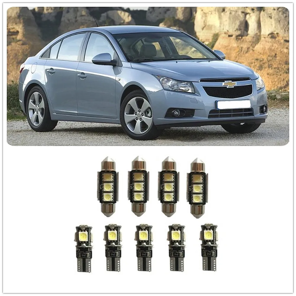 9 шт. Белый светодиодный комплект для интерьера посылка Chevrolet Cobalt Colorado Corsa Equinox Epica