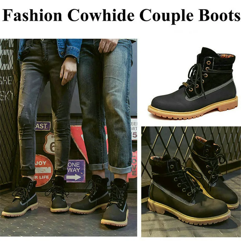 Женские ботинки Martin из 100% натуральной кожи рабочие Уличная обувь для пар женские