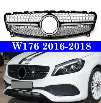 

Front Racing Diamond Grills Billet Bumper Grille Cover For Mercedes-benz A class 2016 2017 2018 Facelift