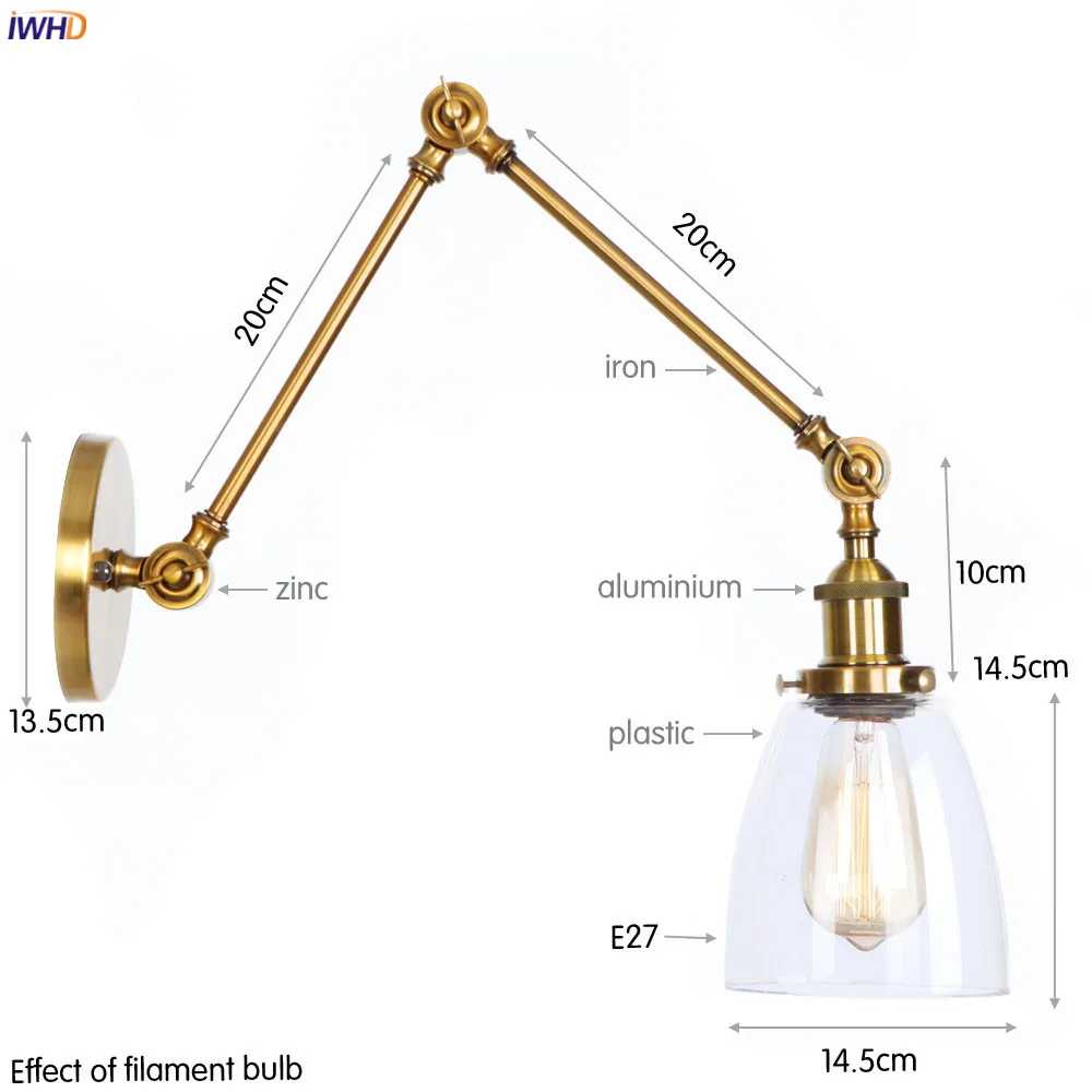 BA01L古铜色 尺寸图 钨丝 英文版