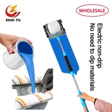 

ZHUITU Portable Spraying Extension Automatic Loading Wall Painting Roller Is Suitable For Household Engineering Paint Tools