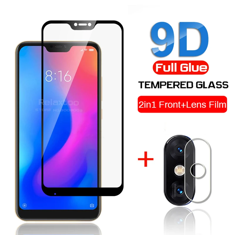 

2-in-1 9D Protective Glass for Xiaomi Mi A2 Lite MiA2 Light Camera Lens Film+Screen Protector Tempered Glass On Xiomi A2 A2Lite