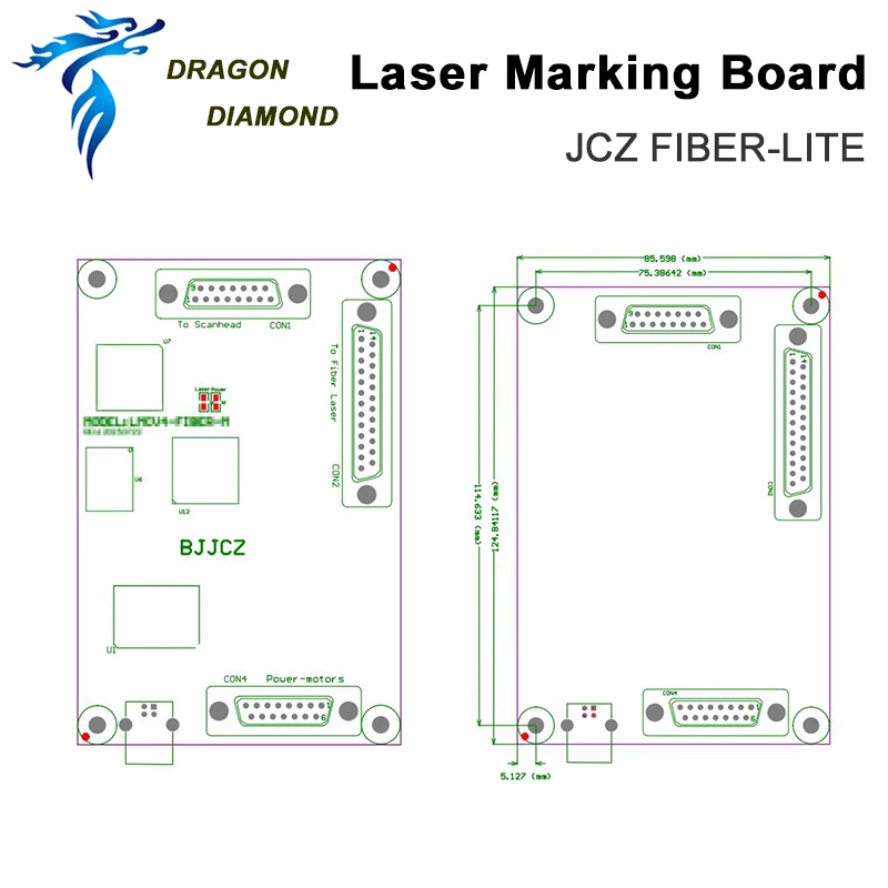 BJJCZ-FIBER-LITE Laser Marking Machine Controller Original Card Ezcard For Fiber Marking Machine IPG Raycus MAX
