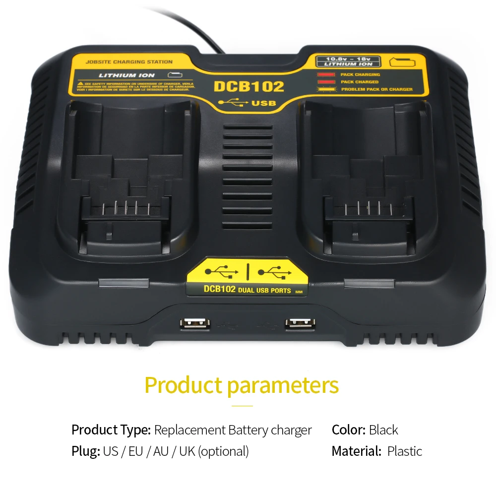 Сменное зарядное устройство DCB102 для DEWALT зарядная станция с максимальным