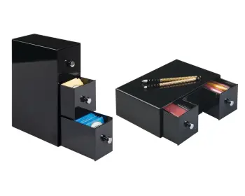 

Bosphorus Cosmetic Organizer 3 Drawers Black Color