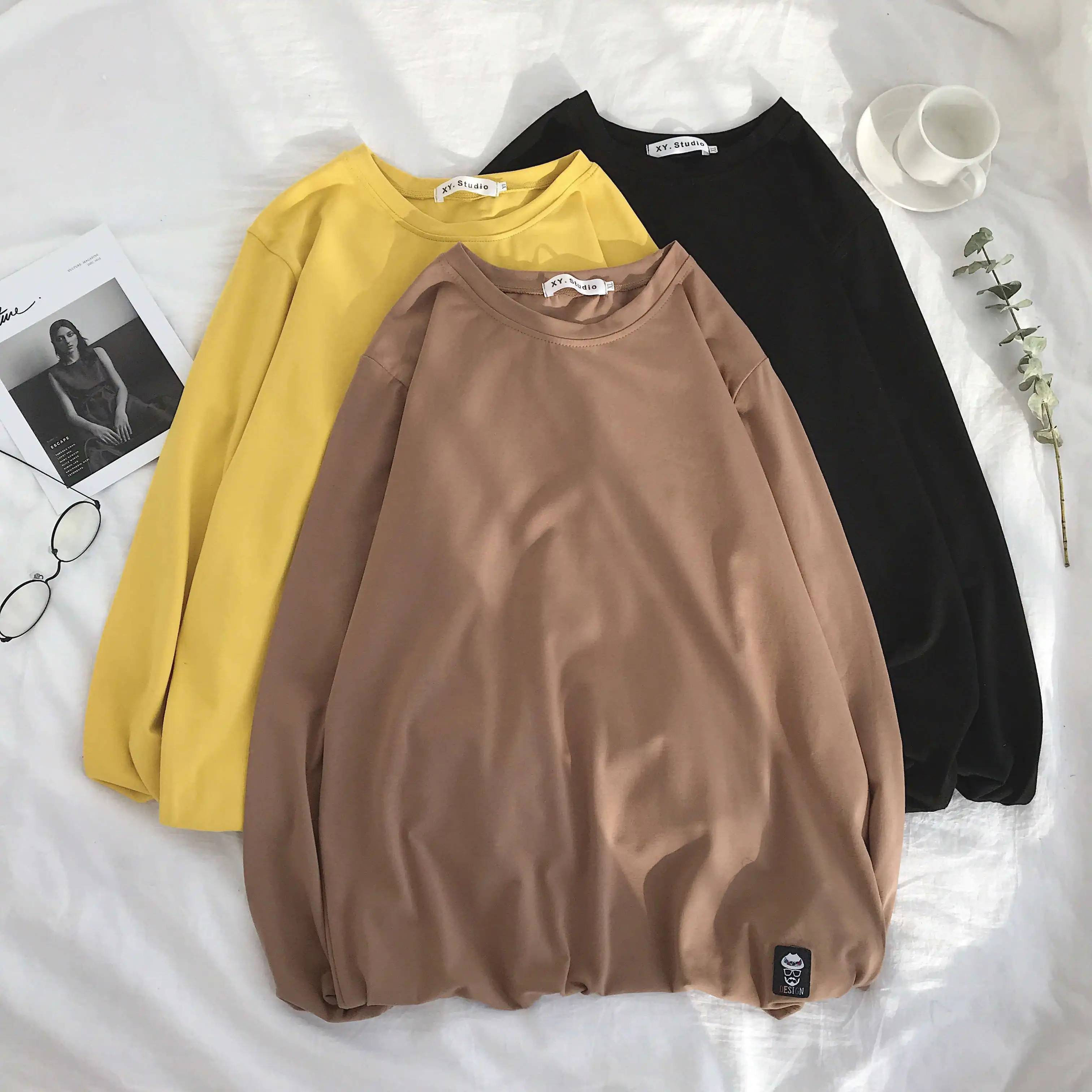 Liketkit, повседневная мужская рубашка,, мужская, длинный рукав, 95% хлопок, одноцветные рубашки, мужские, s, o-образный вырез, свободные футболки, уличная одежда, весна, осень, топы