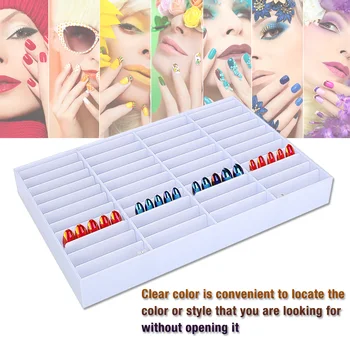 

Empty Nail Tips Storage Case Box Clear Nail Art Decoration Container Organizer Fake Nail Earrings Display Case Tools
