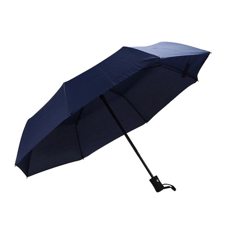 Высококачественный мужской зонт-автомат для дождливой погоды, женский ветрозащитный дорожный бизнес мужской каркас, большой зонт, открытый прозрачный зонтик - Цвет: Синий