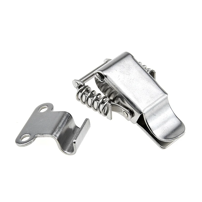 Stainless steel 304 spring hasp toolbox toggle latches lock wood suitcase buckle hinges Furniture Hardware Accessories 1pcs furniture hardware toggle latches
