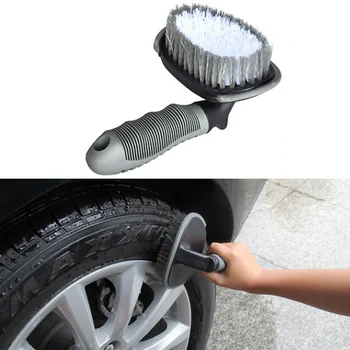

Washing Brush Car Clean Tool Vehicle Arc Car Tire Rim Cleaning Brush Handle Wash Tool Handle T-type Wheel Tire Rim Scrub Brush