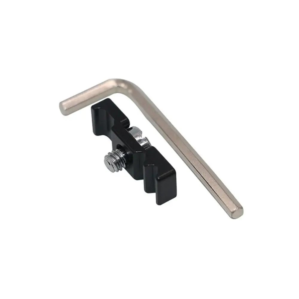 Зажим для кабеля с винтом 1/4 ''для sony A7R4 IV A7RIII A7II A7RII A7S Cage Quick Release L Plate кронштейн крепежный Зажим адаптер - Цвет: black