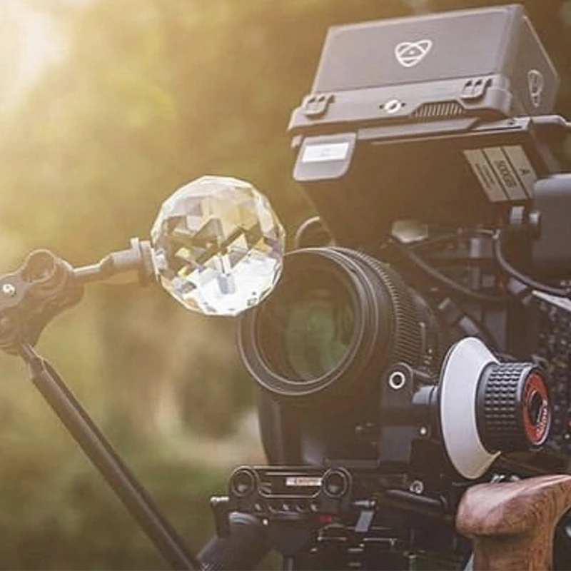 Crystal Prism DIY Photography Studio Accessories Crystal Prism Ball With 1/4'' Screw Beam Splitting kaleidoscope Lens Filter