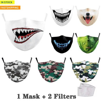 

Mask Adults Protective Mouth Face Mask Reusable Faceshield Face Mask Washable Cover Breathable Facemask Maske Filter Dust Cotton