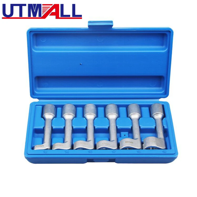 

6pc 1/2" Dr. Diesel Fuel Injector Line Injection Socket Set 12 14 16 17 18 19mm