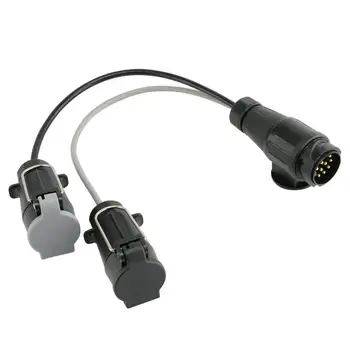 

12V 13 Pin to 7 Pin Adaptor Trailer Extension Lead Caravan Towing Socket Plug Board Connectors Waterproof Car Accessories