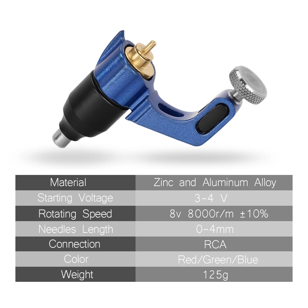 Tattoo Machine Alloy Maquina De Tatuar Rotary Profesional Gun Para Shader And Liner with RCA or kit