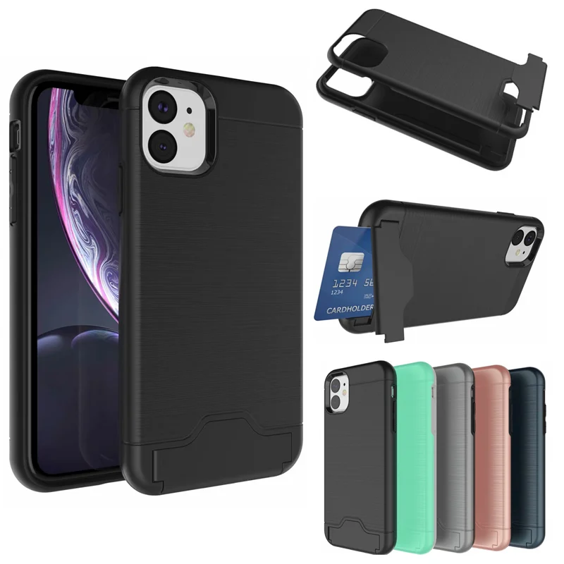 Новый чехол для iPhone 11 Pro XR XS Max6 6s 7 8 Plus телефона s Матовый держатель карт супер