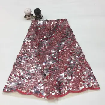 

fashionable tulle embroidery french net lace fabric David-9.6905 with beads for party dress