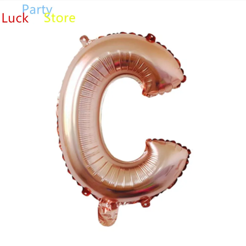 110 20PCS 16 inch English rose gold alphabet balloon birthday party wedding wedding room decoration aluminum film balloon