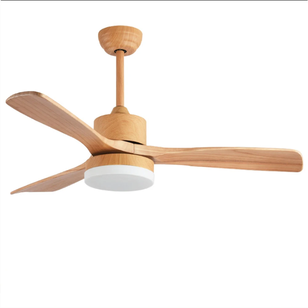 

LED Ceiling Fans lamp 220V For Living Room Wooden Ceiling Fan With Lights 42 48 52 Inch Blades Cooling Remote Dimming Lamp