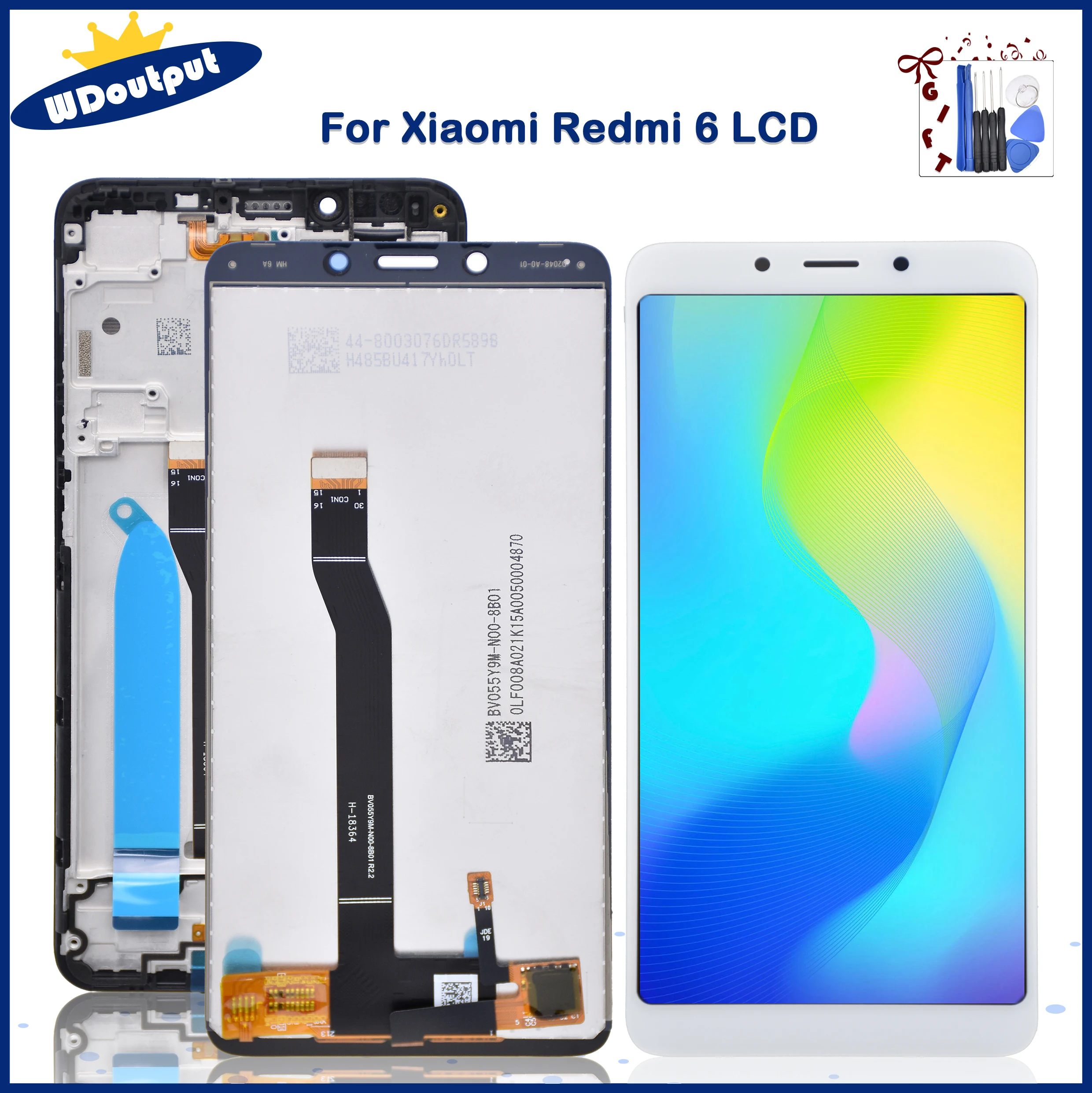 

ЖК-дисплей 5,4 "для Xiaomi Redmi 6 с сенсорным экраном и дигитайзером в сборе, замена для Xiaomi Redmi 6 с рамкой, оригинал