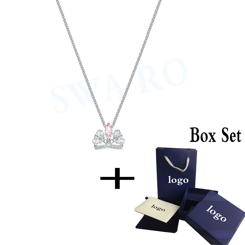 

SWA RO 2019 Unique Style New BEE A QUEEN Necklace Romantic 2 Bee Pattern Combination Crystal Female Necklace Wedding Jewelry