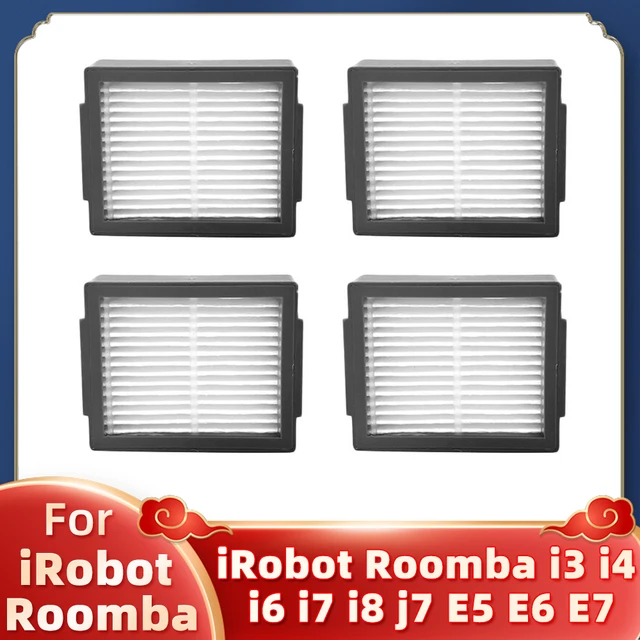 For iRobot Roomba i3 i4 i6 i7 i8 j7 E5 E6 E7 Robot Vacuum Cleaner Spare Parts Accessories Main Side Brush Hepa Filter Dust Bag 4 Hepa Filter