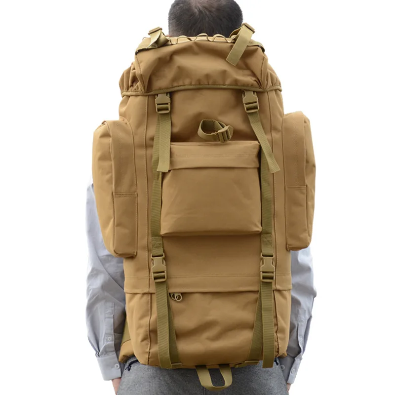 

Loop Large-Volume Camouflage Multi-functional Backpack Waterproof Outdoor Travel Bags 65L Tactical Backpack Wholesale
