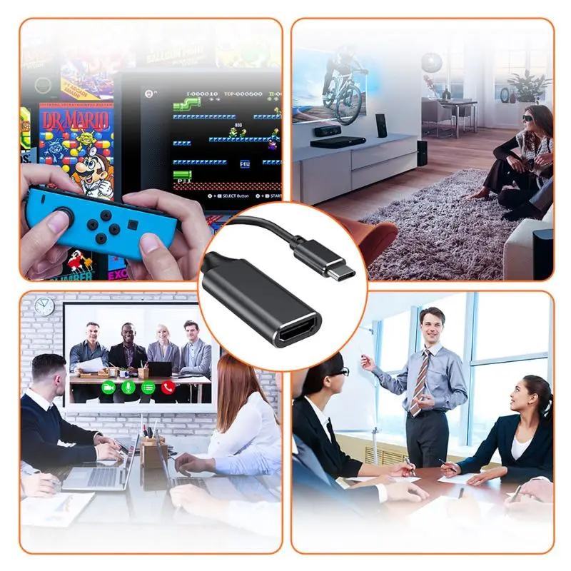 Тип-c к HDMI 4K HDTV адаптер кабель конвертер для samsung для Macbook аксессуар