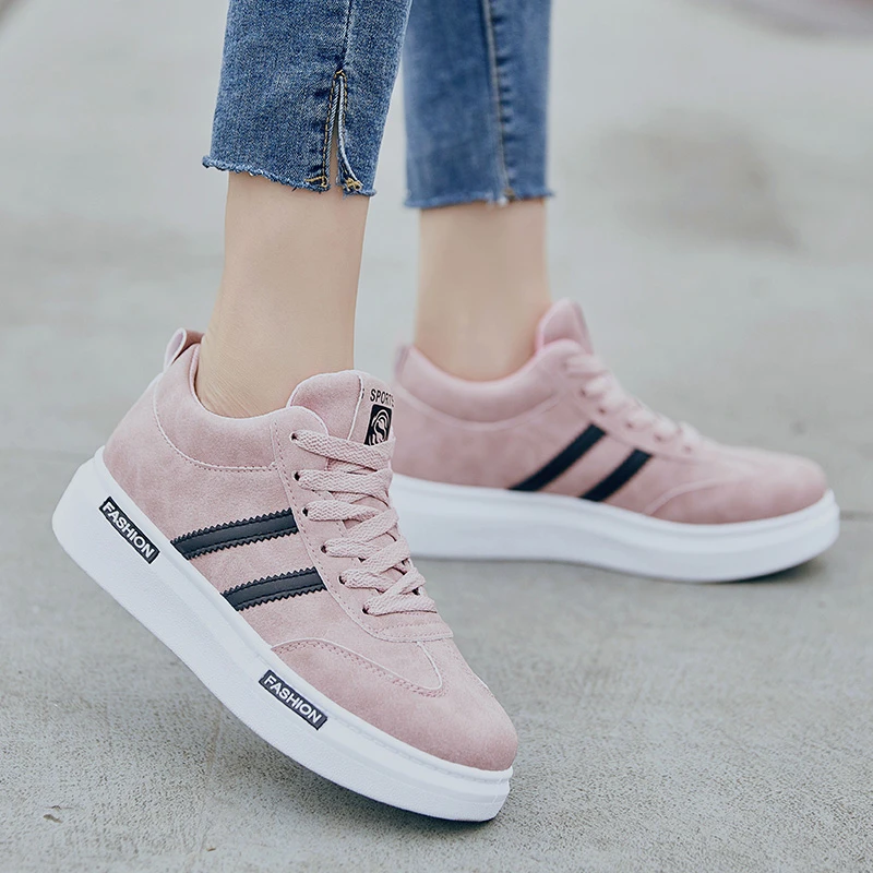 

Stripe Women Sneakers Casual Basket Running Shoes Height Increasing Trainers Sport Shose Pink Black Jogging Walking Athletics
