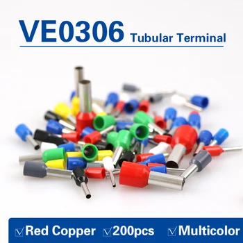 

1000PCS VE0308 Wire Connector Crimp Conector Terminator Connector Eletrico Terminais Tubular Terminale Cable Terminales Set