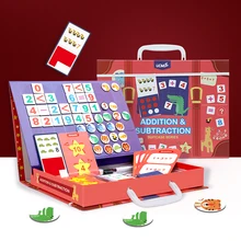 Magnetic Montessori Math Toy Arithmetic Addition Subtraction Mathematics Puzzle Game Educational Toys Teaching Count Aid Gift