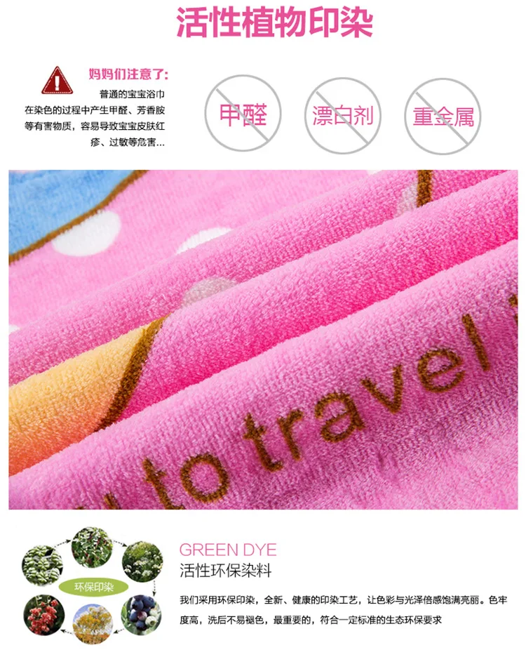 Korean-style New Style Towel Bathrobe Pure Cotton Warm Cartoon Animal Pattern Extra-large Thick CHILDREN'S Bathrobes Wholesale