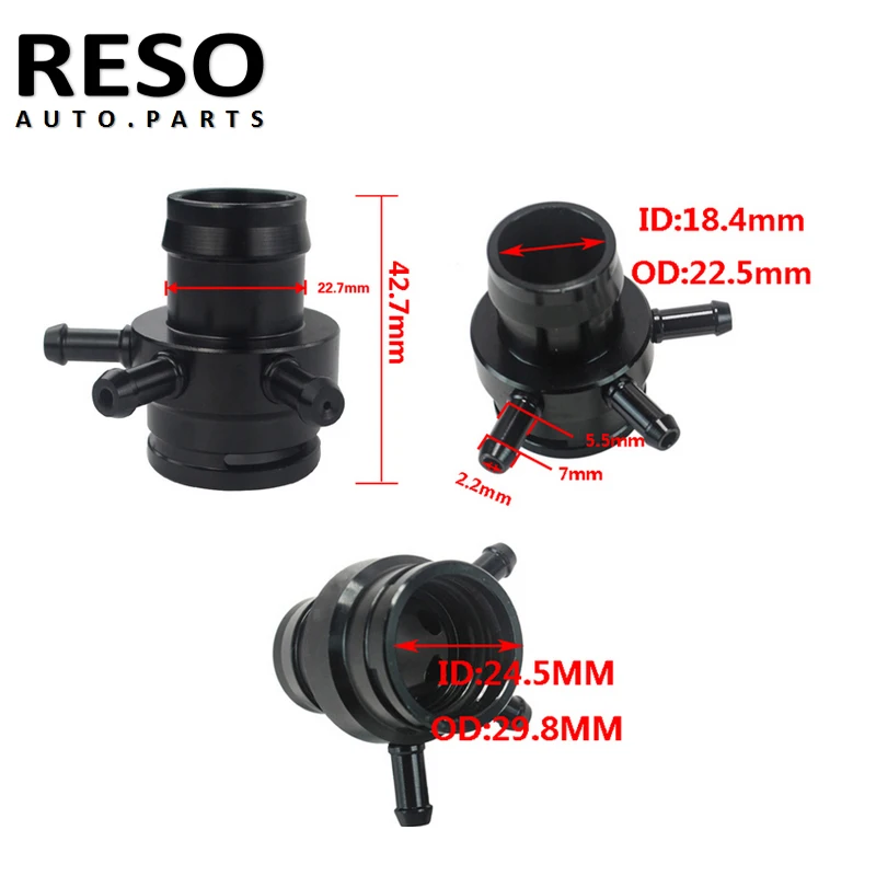 RESO Черный Турбо Boost Tap Вакуумный датчик адаптер для VW Audi 2 0 T FSI TSI TFSI MK5 GTI B7 A3 A4 TT 06 13| |