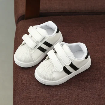 

autumn new baby boys girls light white shell shoes kids LED flash sport shoes children's fashion sneakers