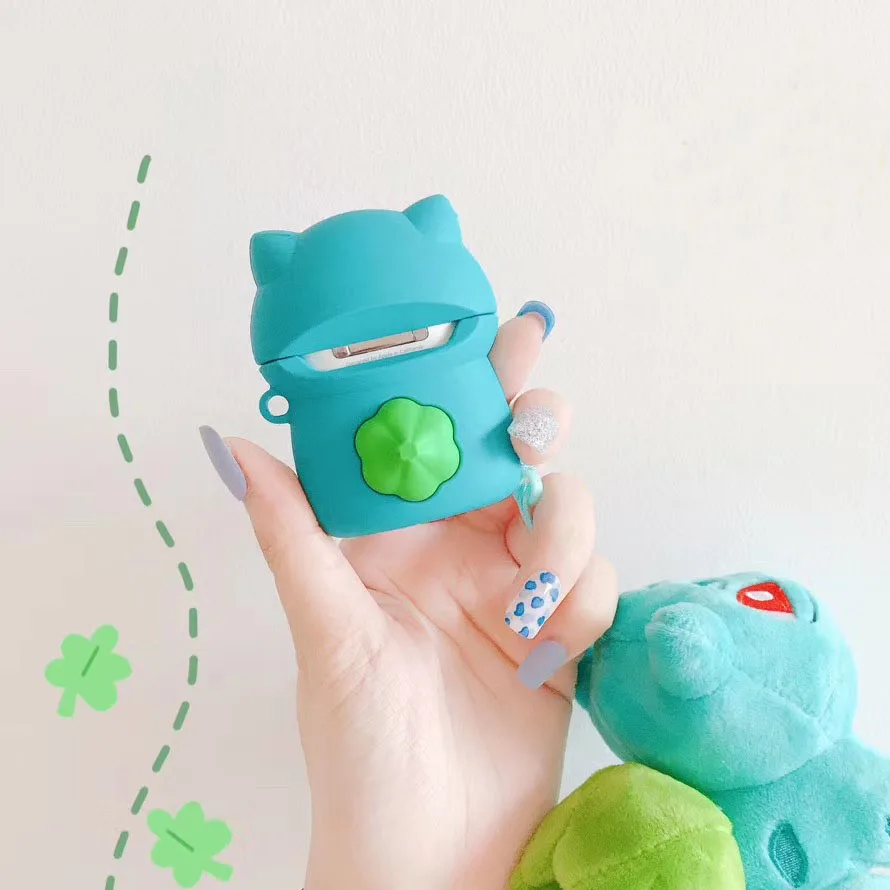 Для AirPods чехол Bulbasaur карабин мягкий чехол для Airpods Pro