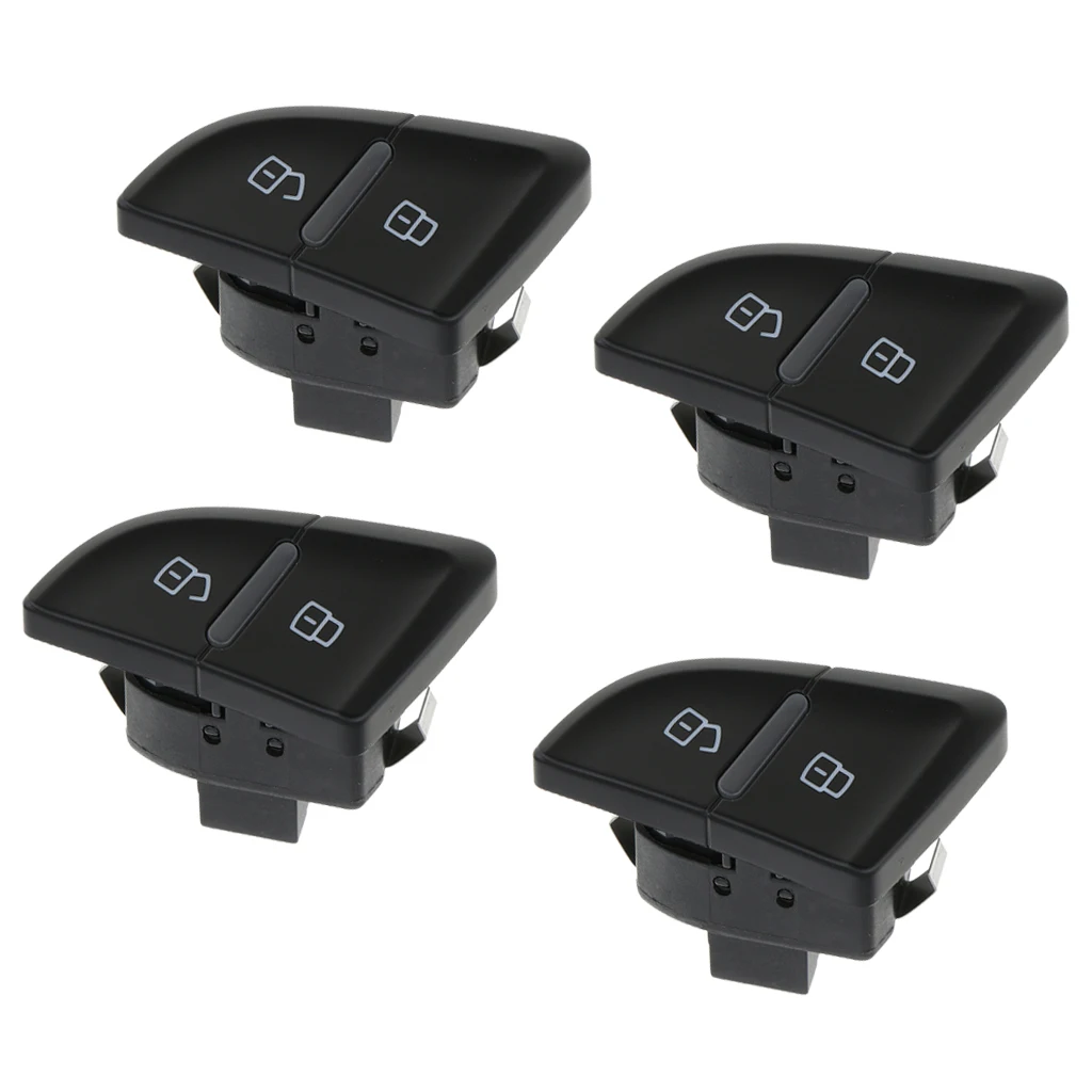 4 Pieces Right Front Door Lock Unlock Switch Push Button for Audi A4 A5 B8 Replaces 8K2 962 108 A
