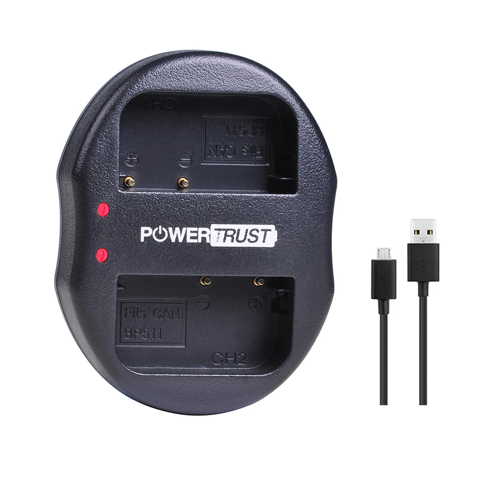 2 шт. 2650 мА/ч, BP-511 BP 511 BP511 BP511A Li-Ion Батарея+ Dual USB Зарядное устройство для Canon G6 G5 G3 G2 G1 EOS 300D 50D 40D 30D 20D 5D