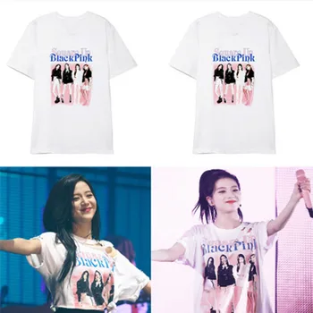

KPOP BlackPink New Album Kill This Love Square Up Summer Short Sleeve T-shirt JISOO LISA JENNIE ROSE