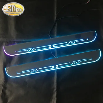 

Custom Logo Colorful Acrylic Dynamic LED Welcome Pedal Car Scuff Plate Door Sill For Mercedes Benz W204 W205 C180 C200 Sedan